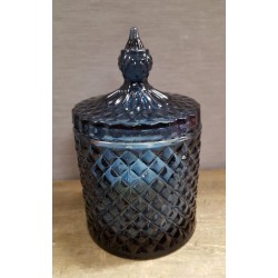 Glass candle black cedar