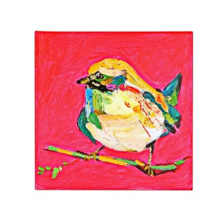 Canvas Birdy, neonrosa