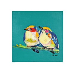 Canvas Lovebirds, turkos