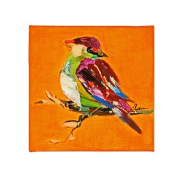 Canvas Birdy, orange