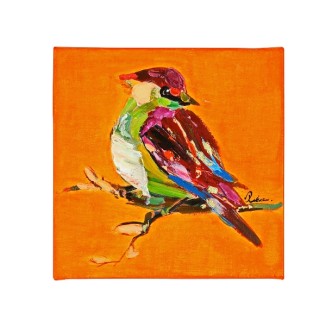 Canvas Birdy, orange