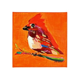 Canvas Birdy, orange-röd