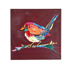 Canvas Birdy, purple